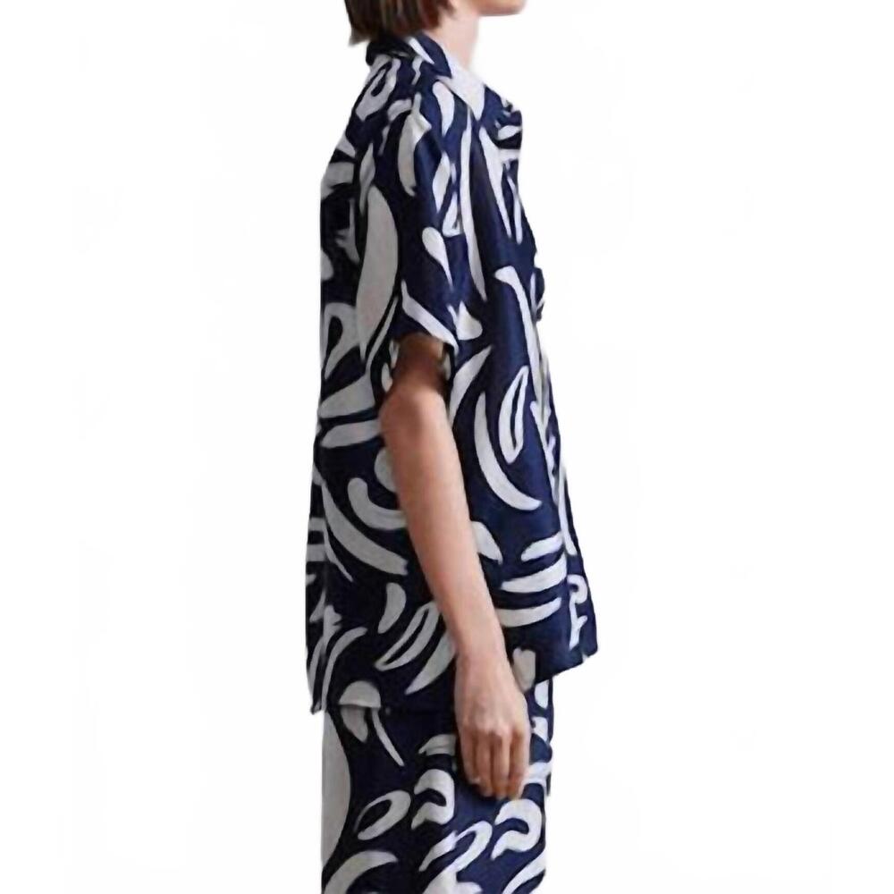 NEW APIECE APART albers button down top in navy - Picture 6 of 7